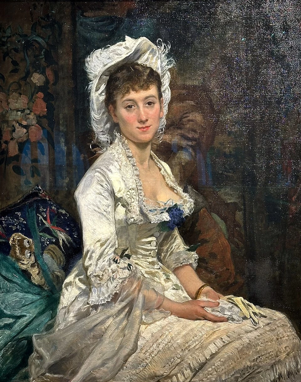 Ritratto di una giovane donna in bianco